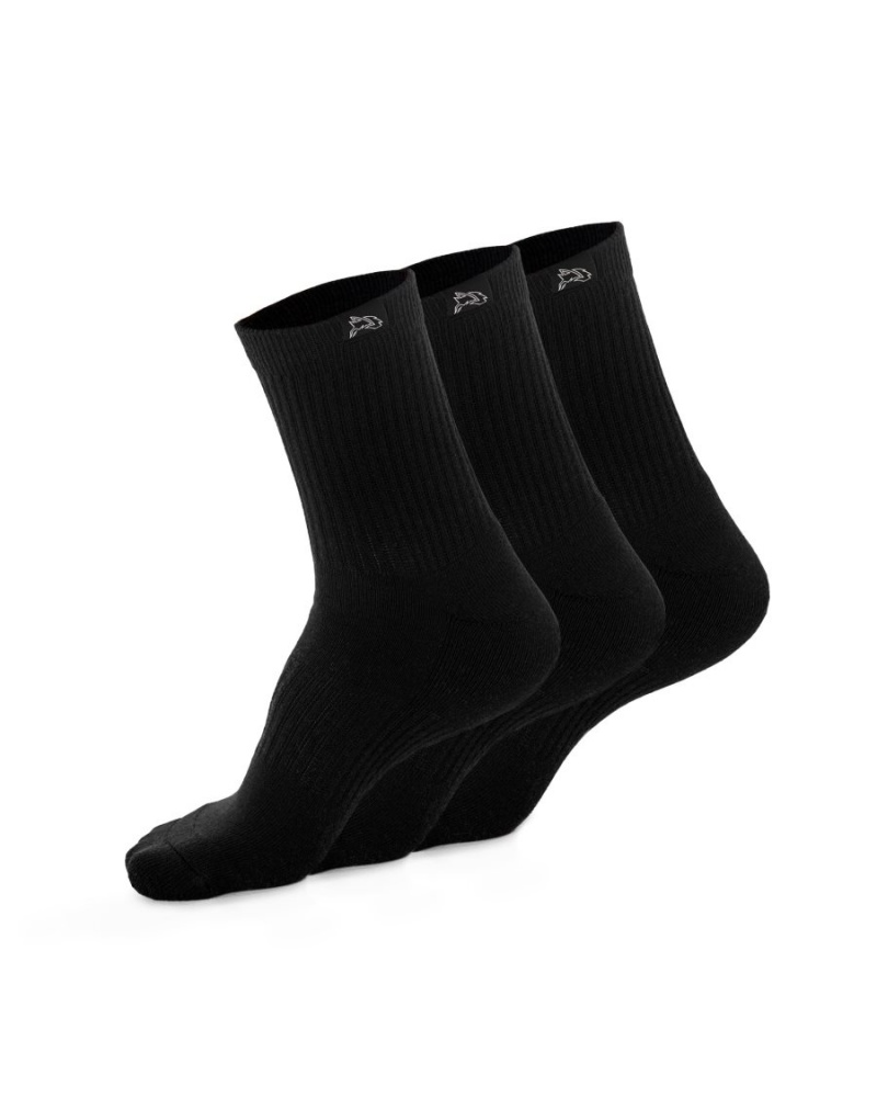 Accessoires Alphalete Wolf Head Crew Sock 3pk Noir Femme | AOH-35838101