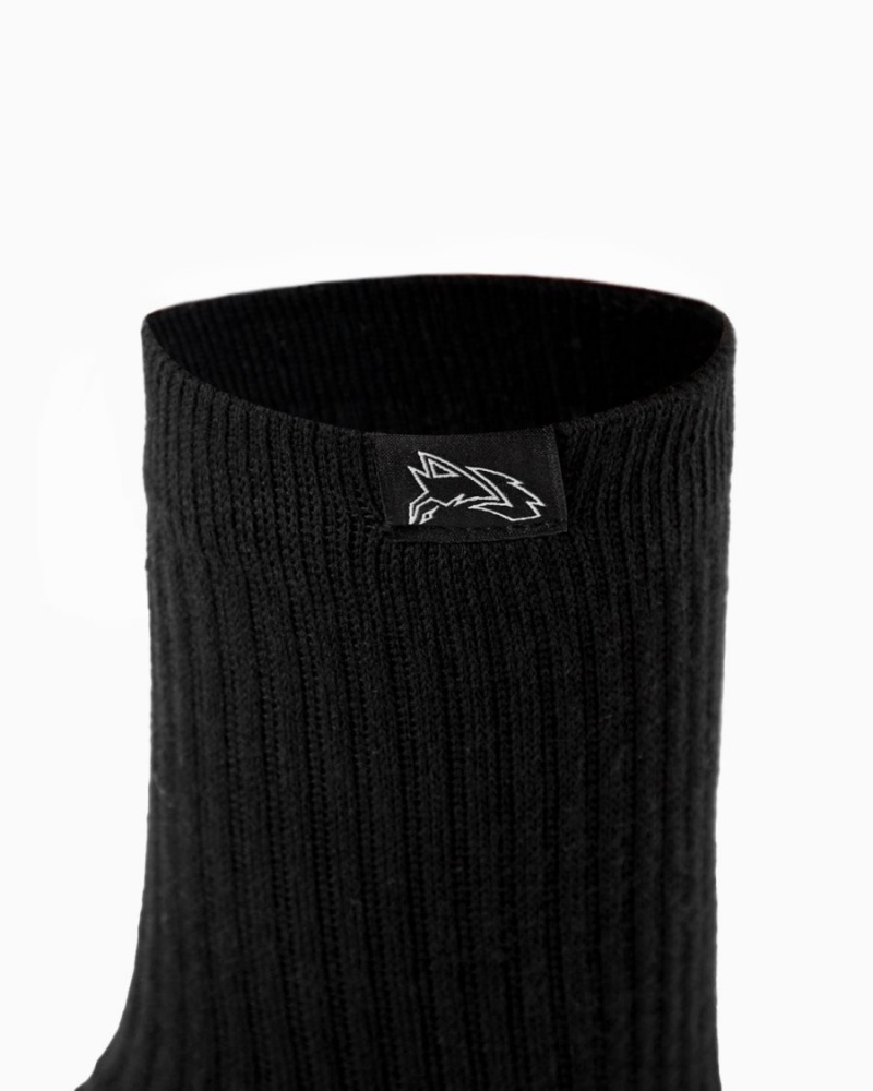 Accessoires Alphalete Wolf Head Crew Sock 3pk Noir Femme | AOH-35838101