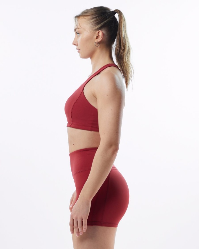 Soutien Gorge Sport Alphalete Pulse Surge Bra Rouge Femme | YFA-45797628