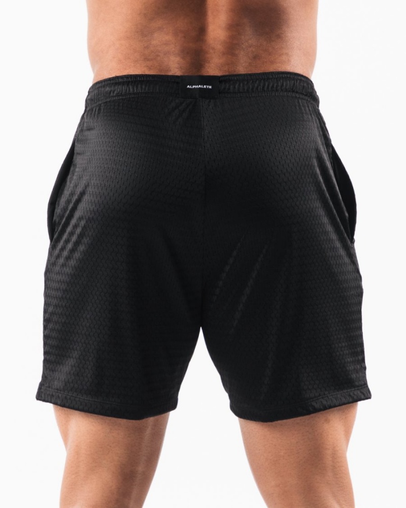 Short Alphalete AA Mesh Corta 6” Noir Homme | UYI-07112434