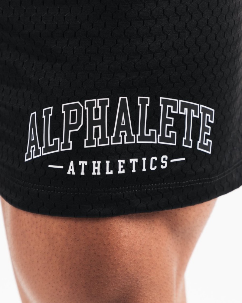 Short Alphalete AA Mesh Corta 6” Noir Homme | UYI-07112434