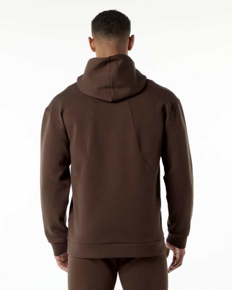 Sweat a Capuche Alphalete ELMTS Hoodie Marron Homme | YZX-42812007