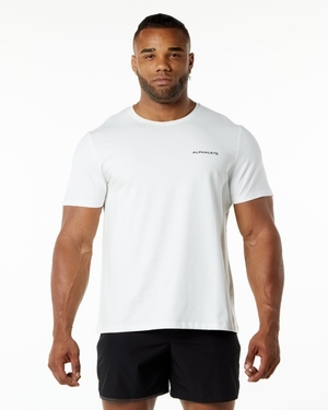 Chemises Alphalete Classiche Tee Blanche Homme | RQL-45527181