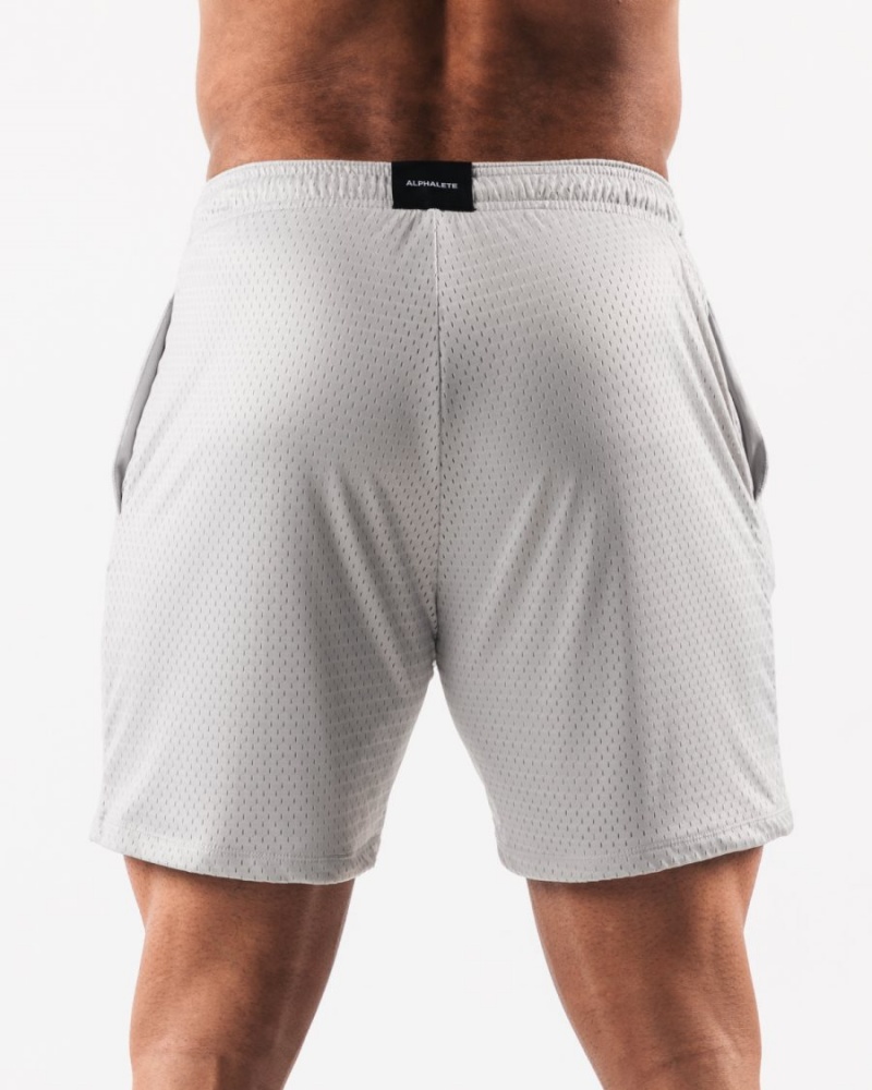 Short Alphalete AA Mesh Corta 6” Grise Homme | PZN-00484926