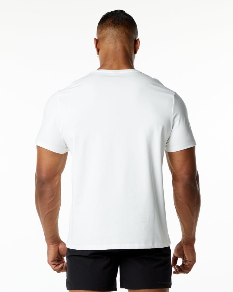 Chemises Alphalete Classiche Tee Blanche Homme | RQL-45527181