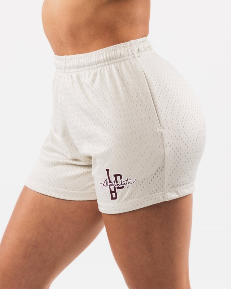 Short Alphalete Signature Mesh Corta 4" Sea Shell Femme | AOS-51157177