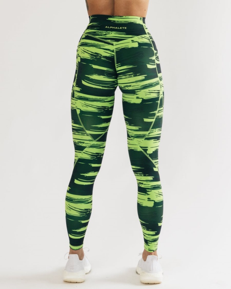 Leggings Alphalete Surface Pocket Legging Camouflage Femme | QKE-32647965