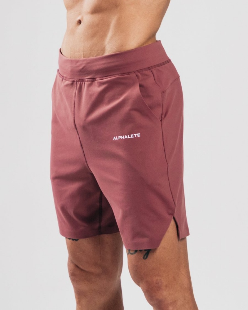 Short Alphalete Trace Corta 8" Mauve Homme | MZJ-71393106