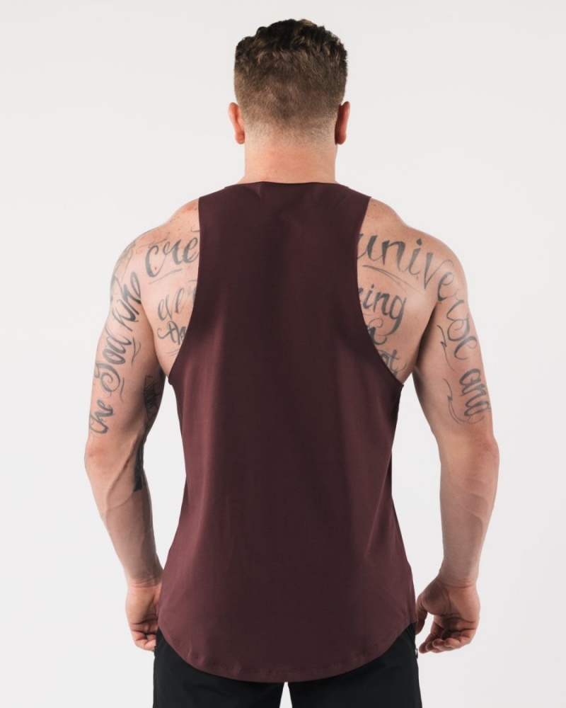 Debardeur Alphalete AA Raw Cut Tank Sangria Homme | TSO-54810869