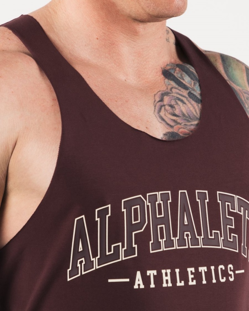 Debardeur Alphalete AA Raw Cut Tank Sangria Homme | TSO-54810869