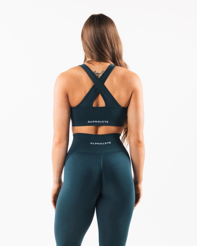 Soutien Gorge Sport Alphalete Amplify Bra Midnight Femme | DAY-07702554