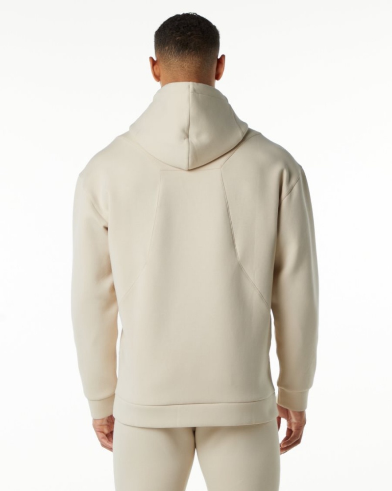 Sweat a Capuche Alphalete ELMTS Hoodie Vanilla Homme | ZQW-32480170