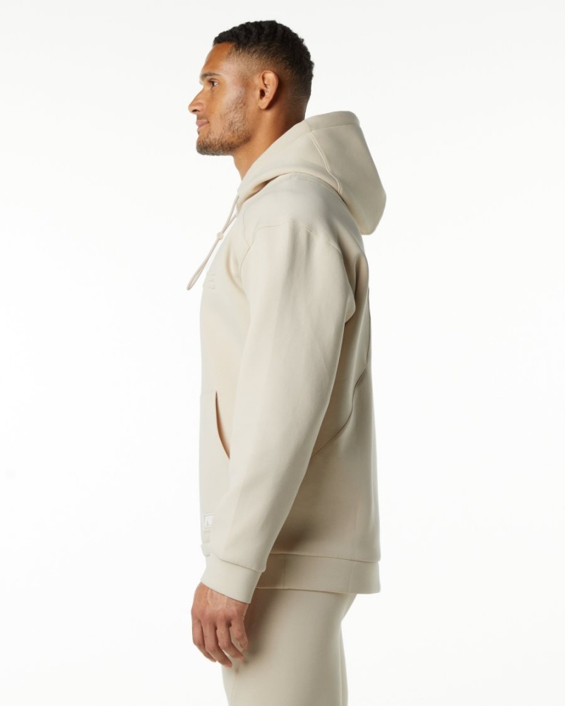 Sweat a Capuche Alphalete ELMTS Hoodie Vanilla Homme | ZQW-32480170