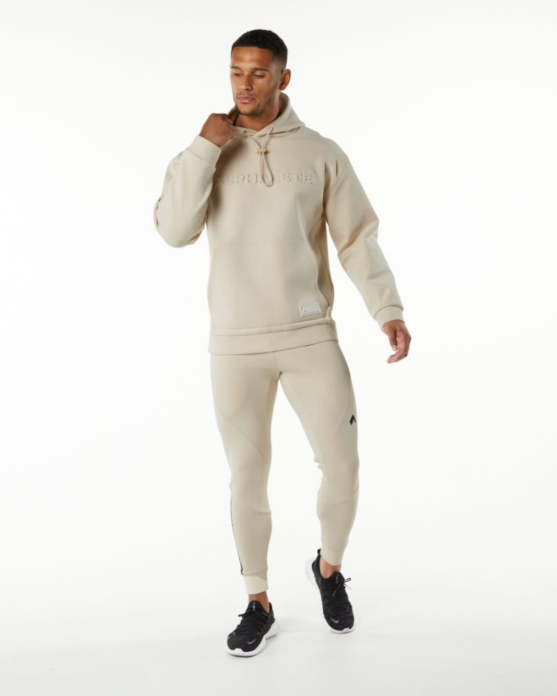 Sweat a Capuche Alphalete ELMTS Hoodie Vanilla Homme | ZQW-32480170