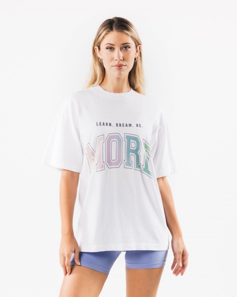 Chemises Alphalete LDB More Tee Blanche Femme | WMN-78846916