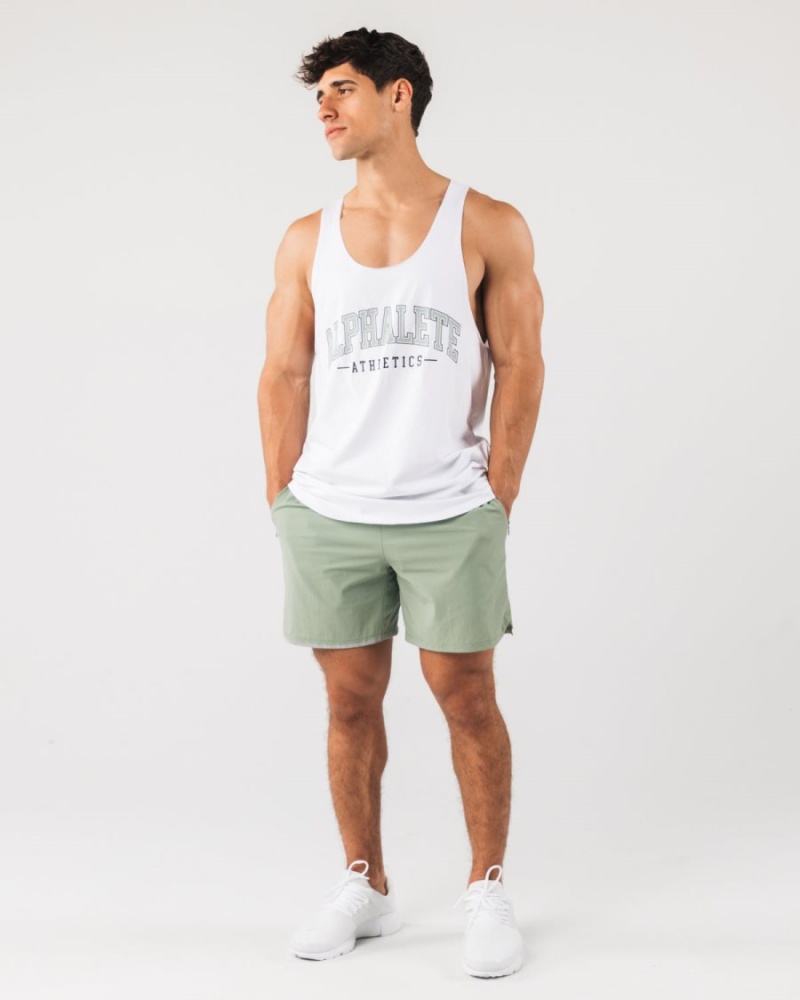 Short Alphalete Studio Corta 6" Sage Homme | BJX-21457920