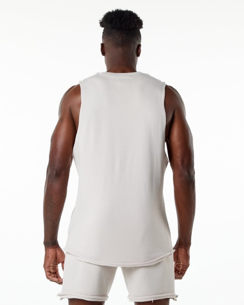 Stringers Alphalete Very Terry Cutoff Moonstone Homme | JLW-79867578