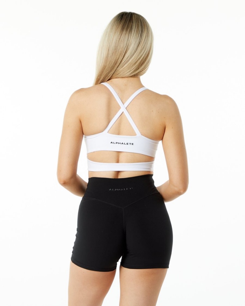 Soutien Gorge Sport Alphalete Surface Altitude Bra Blanche Femme | YWL-98064062