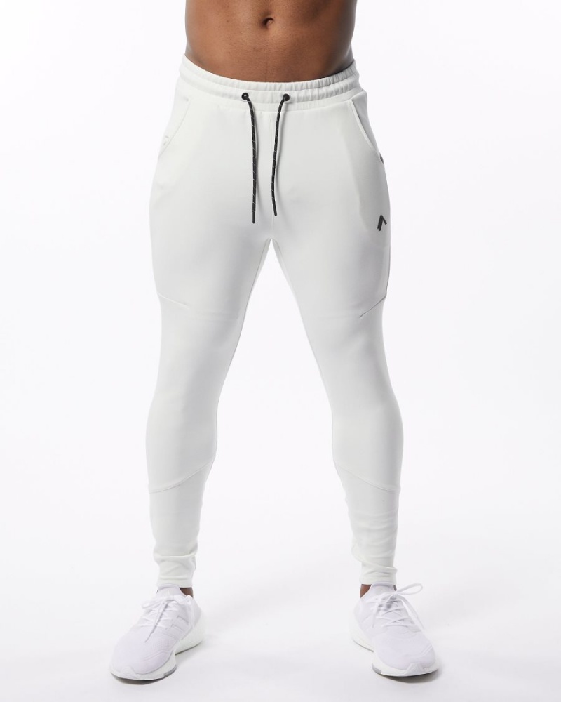 Pantalon Jogging Alphalete ELMTS Zip Jogger Blanche Homme | OYO-40821662