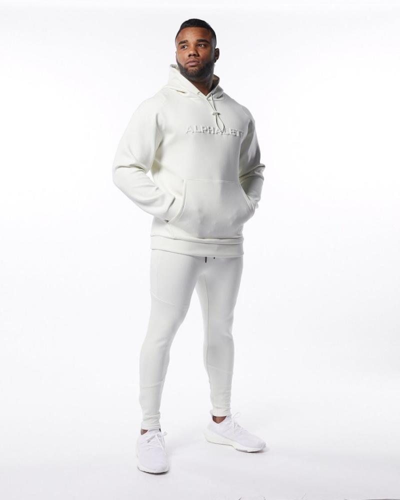 Pantalon Jogging Alphalete ELMTS Zip Jogger Blanche Homme | OYO-40821662