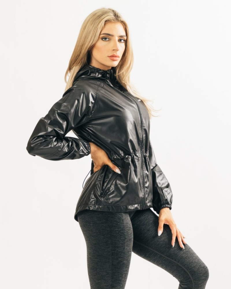 Vestes Alphalete Infinity Explorer Jacket Noir Femme | RAQ-32450901