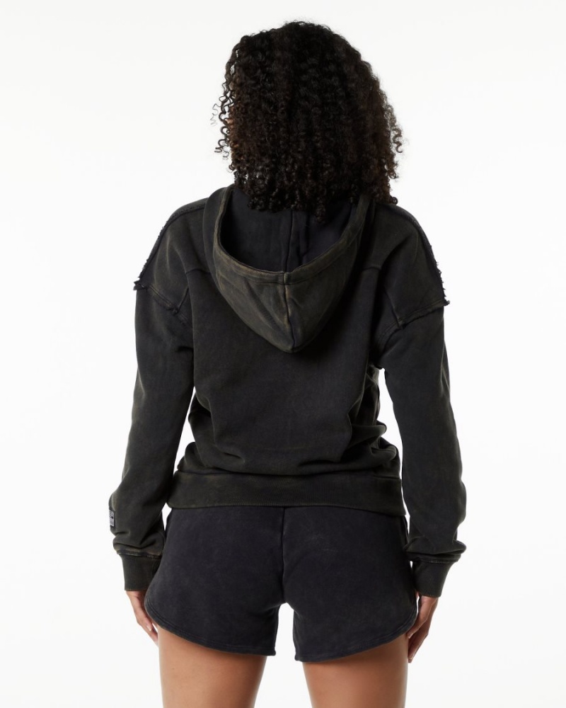 Sweat a Capuche Alphalete Very Terry Hoodie Onyx Femme | YJW-67272261