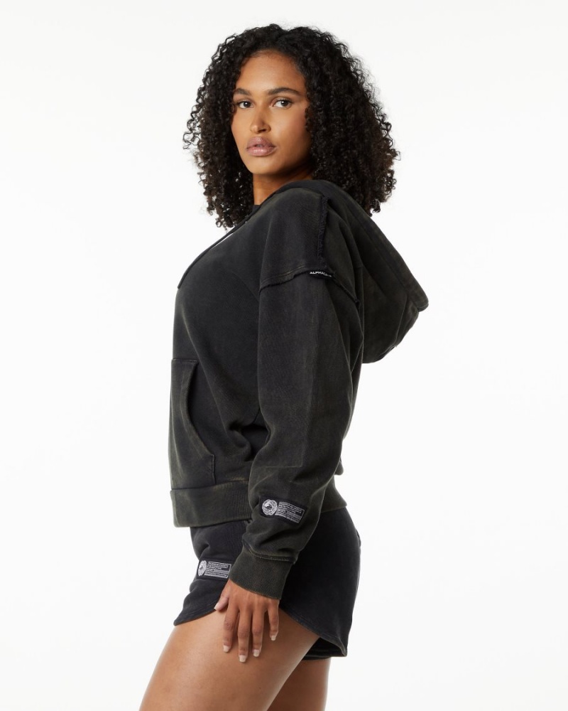 Sweat a Capuche Alphalete Very Terry Hoodie Onyx Femme | YJW-67272261