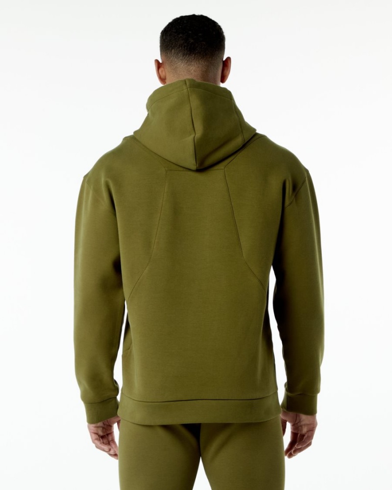 Sweat a Capuche Alphalete ELMTS Hoodie Moss Homme | OSP-16745907