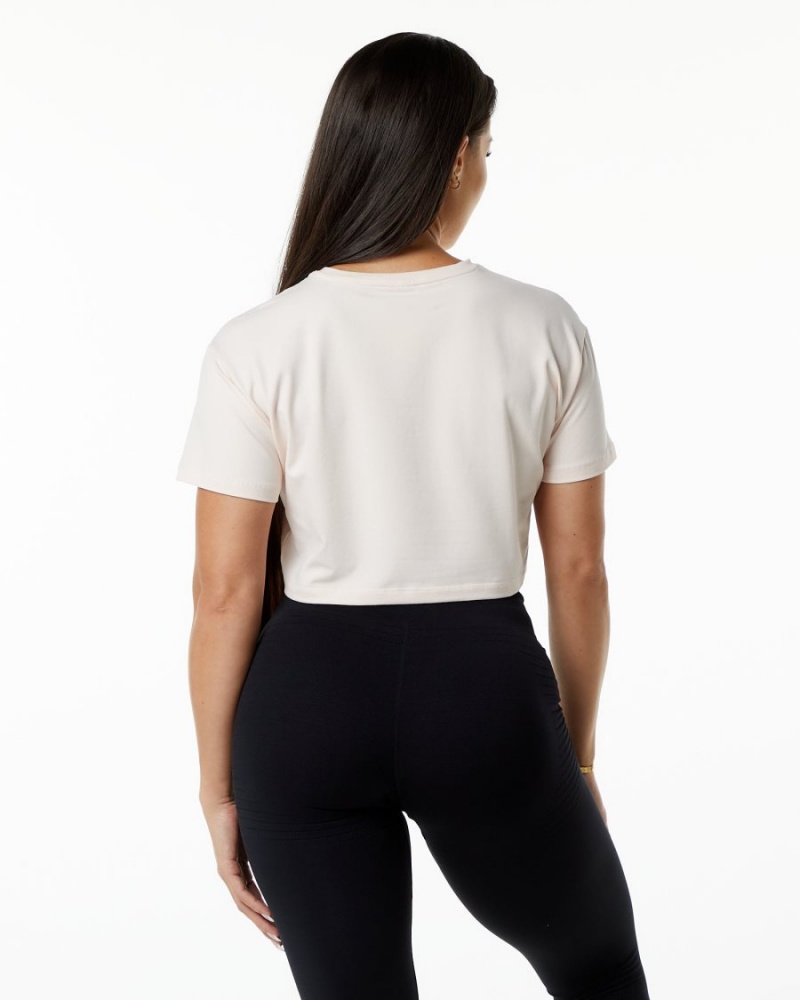 Chemises Alphalete Dynasty Crop Blush Femme | ZCW-14171575