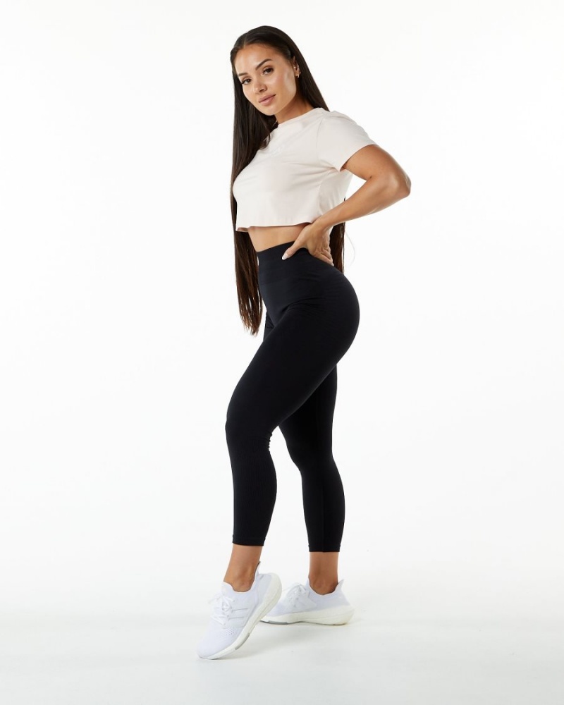 Chemises Alphalete Dynasty Crop Blush Femme | ZCW-14171575