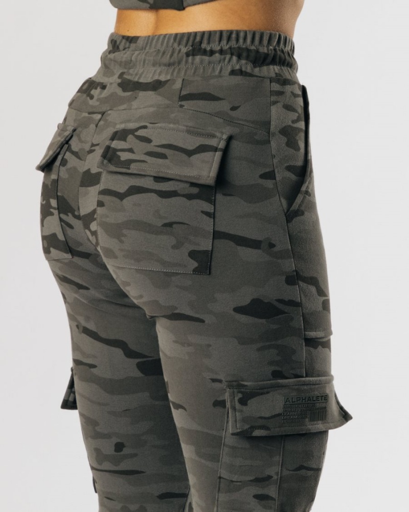 Pantalon Jogging Alphalete Identity Cargo Camouflage Femme | NYR-48675406