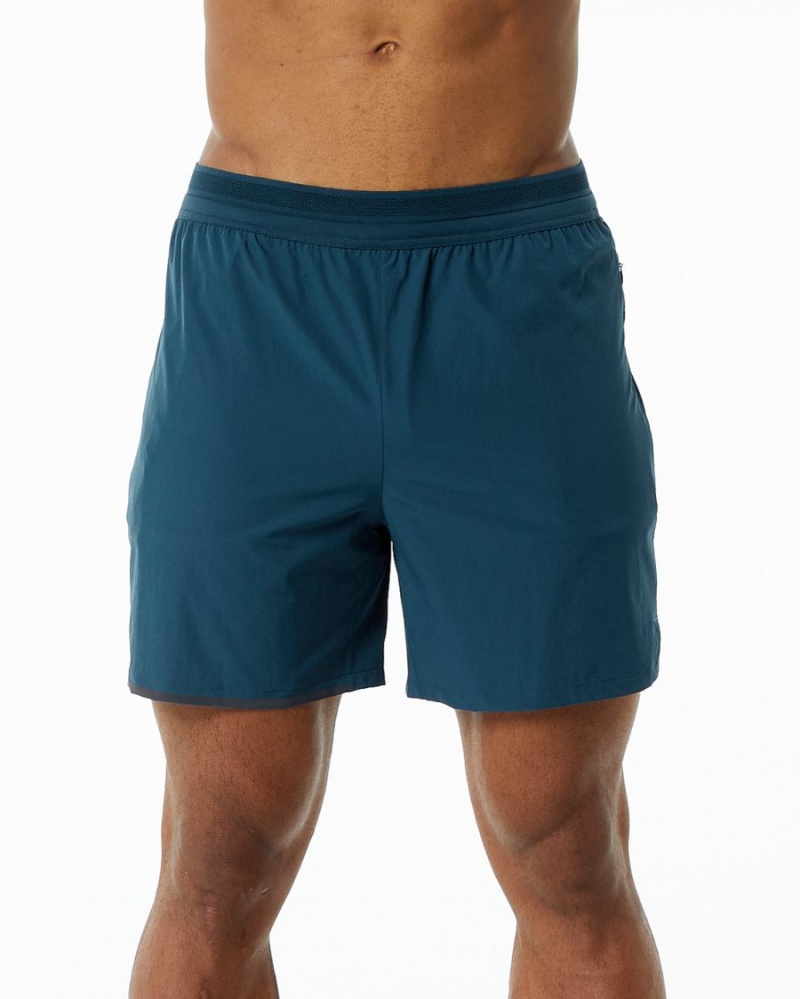 Short Alphalete Studio Corta 6" Bleu Foncé Homme | QVK-85270802