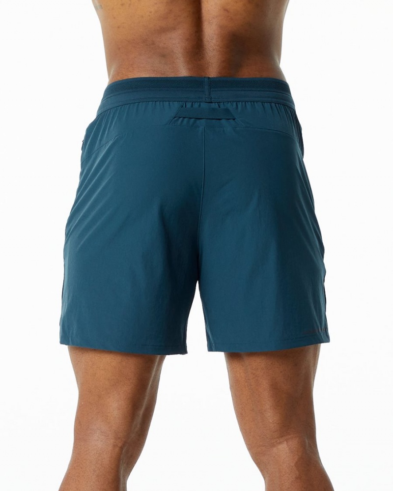 Short Alphalete Studio Corta 6" Bleu Foncé Homme | QVK-85270802