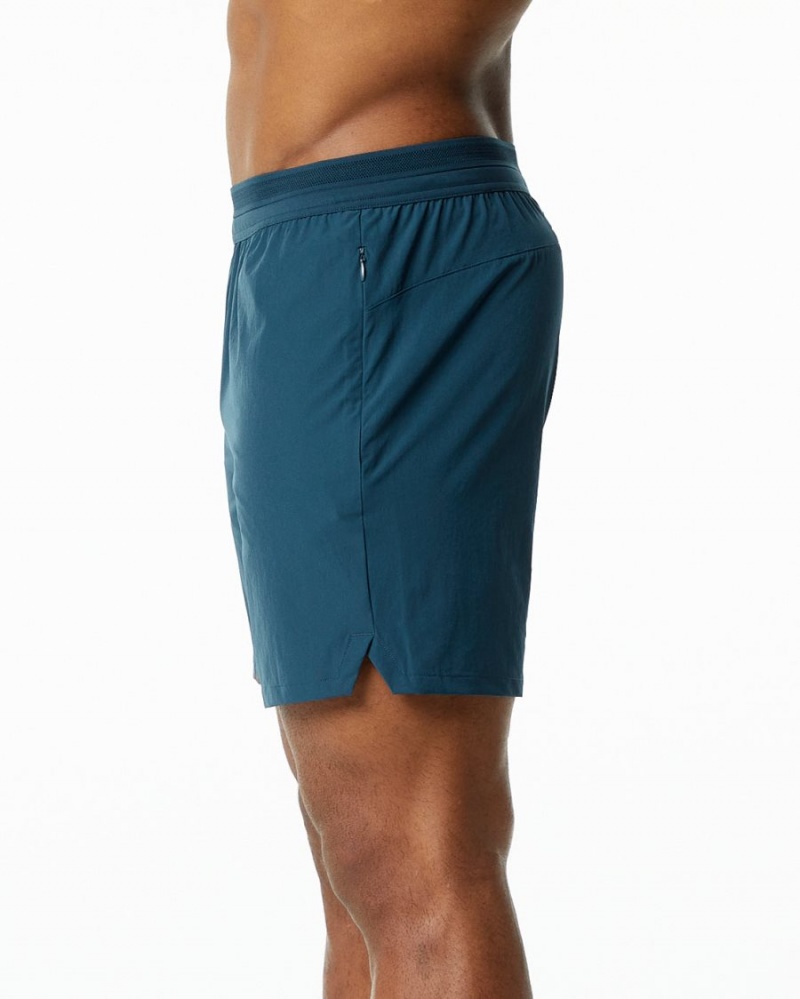 Short Alphalete Studio Corta 6" Bleu Foncé Homme | QVK-85270802