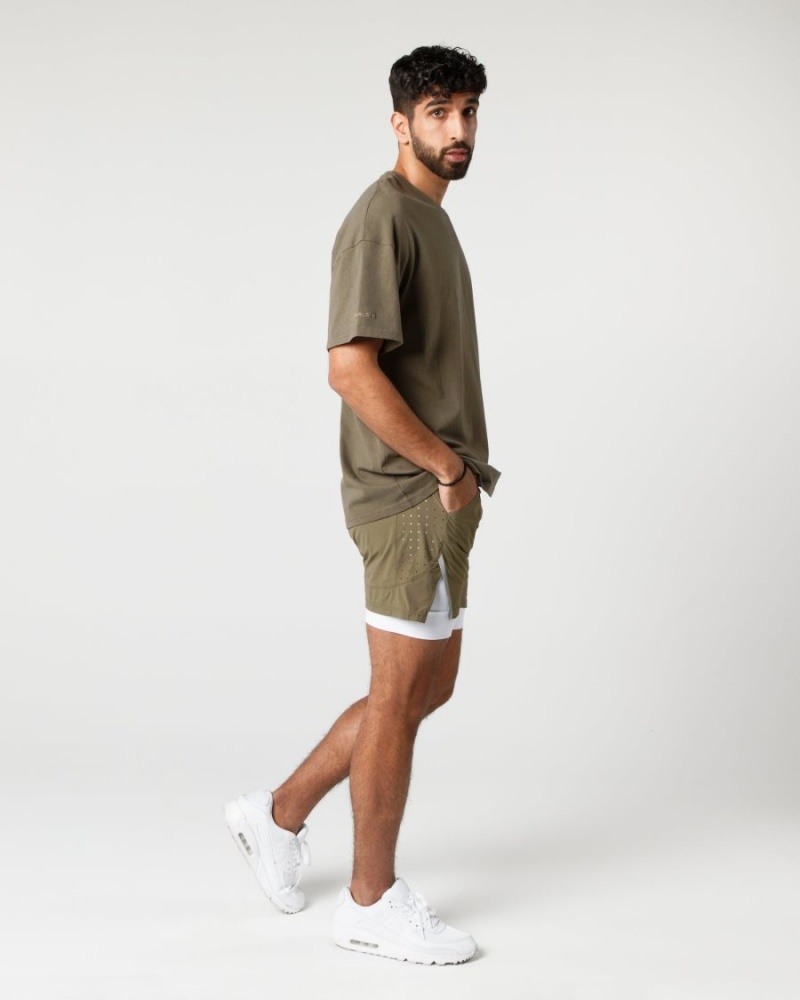 Short Alphalete Infinity Speed Corta 5.5" Willow Homme | OAQ-39806841