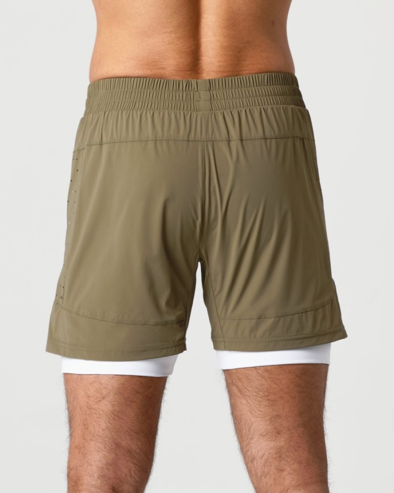 Short Alphalete Infinity Speed Corta 5.5" Willow Homme | OAQ-39806841