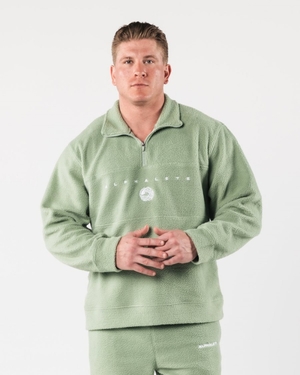 Vestes Alphalete King Quarter Zip Sage Homme | CXH-42373635