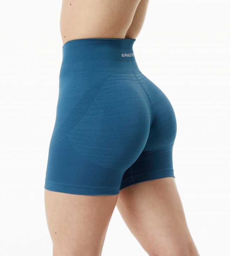 Short Alphalete Ozone Corta 5.5" Bleu Femme | XAK-25331292