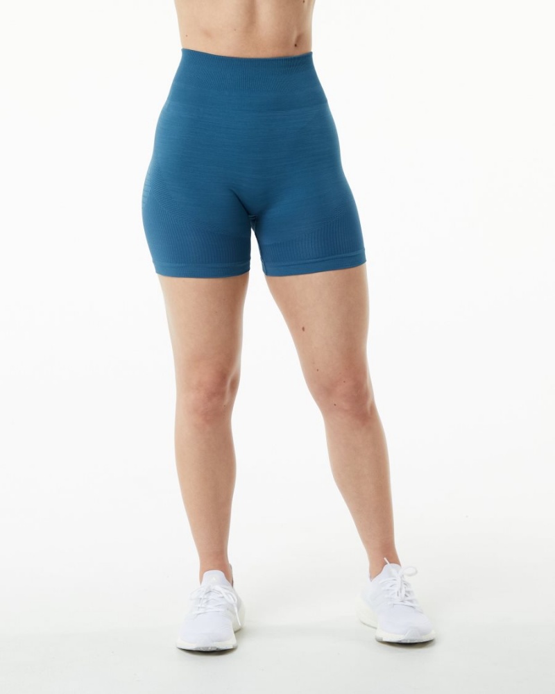 Short Alphalete Ozone Corta 5.5" Bleu Femme | XAK-25331292