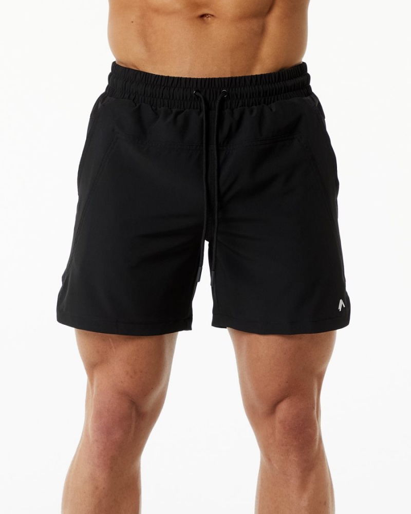 Shorts De Bain Alphalete Swim Trunk 5.5" Noir Homme | TOM-84708802