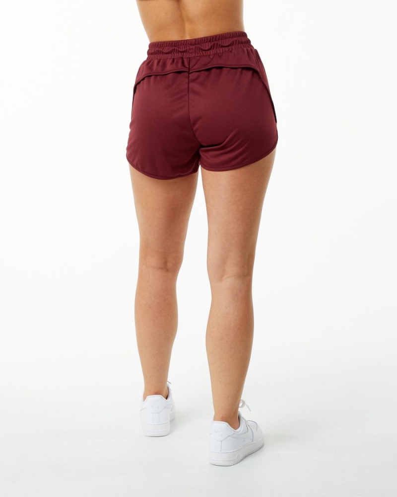 Short Alphalete Varsity Corta 3.25" Crimson Femme | QIO-69895472