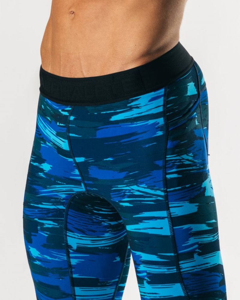 Sous Vêtement Alphalete Core Course Tight Bleu Camouflage Homme | CWX-42285245