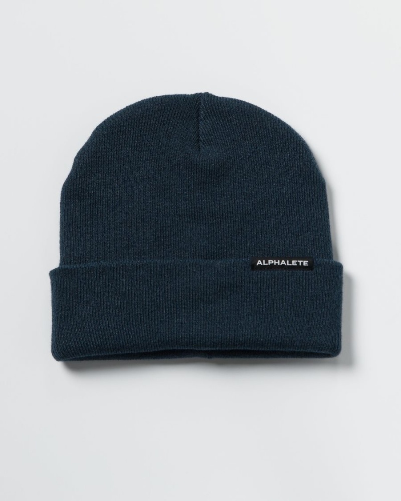 Accessoires Alphalete Essential Foldover Beanie Midnight Homme | JVP-13531561