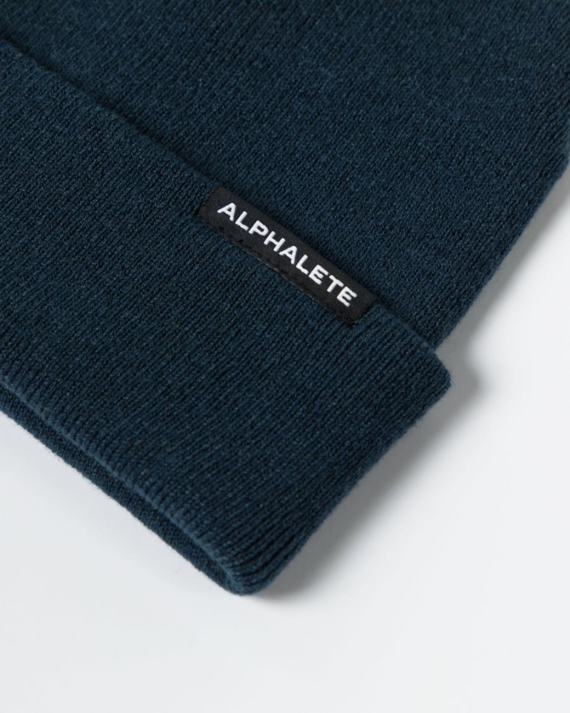 Accessoires Alphalete Essential Foldover Beanie Midnight Homme | JVP-13531561