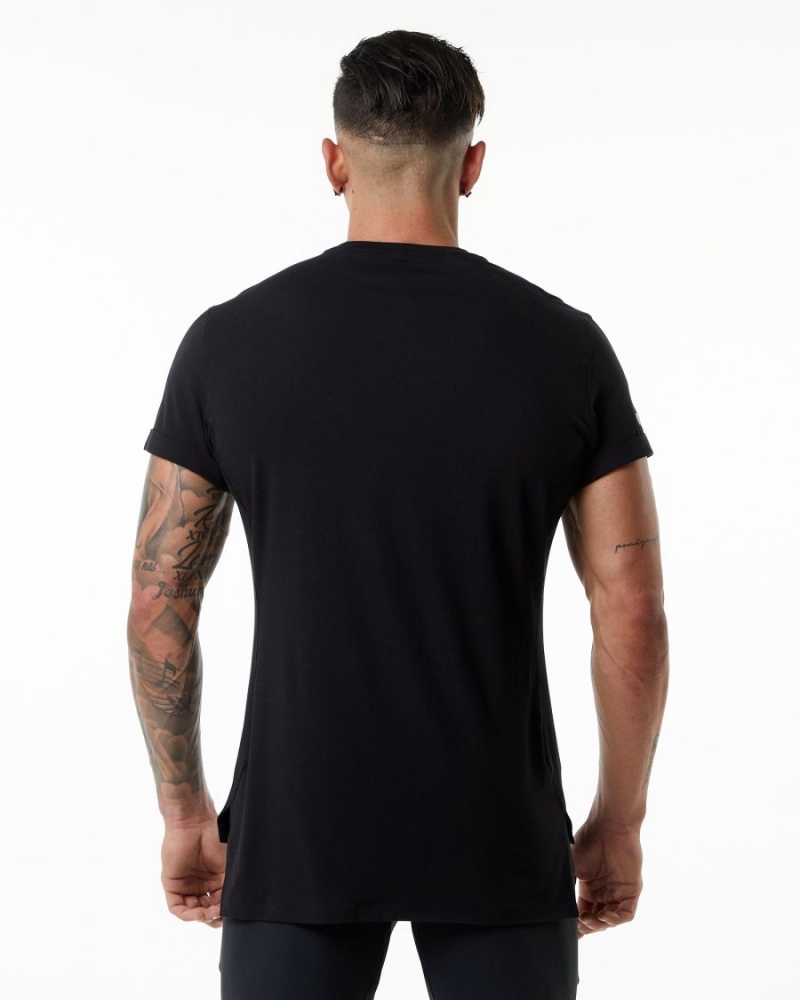 Chemises Alphalete Evo Pocket Tee Noir Homme | YJL-56774903