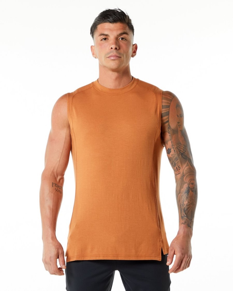 Debardeur Alphalete Evo Tank Camel Homme | VNJ-37957981