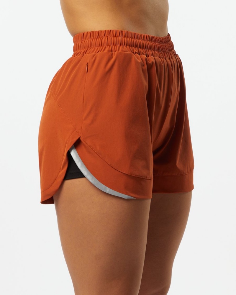 Short Alphalete Stride Corta 3" Sour Tangerine Femme | QOI-68110323