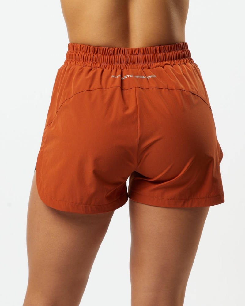 Short Alphalete Stride Corta 3" Sour Tangerine Femme | QOI-68110323