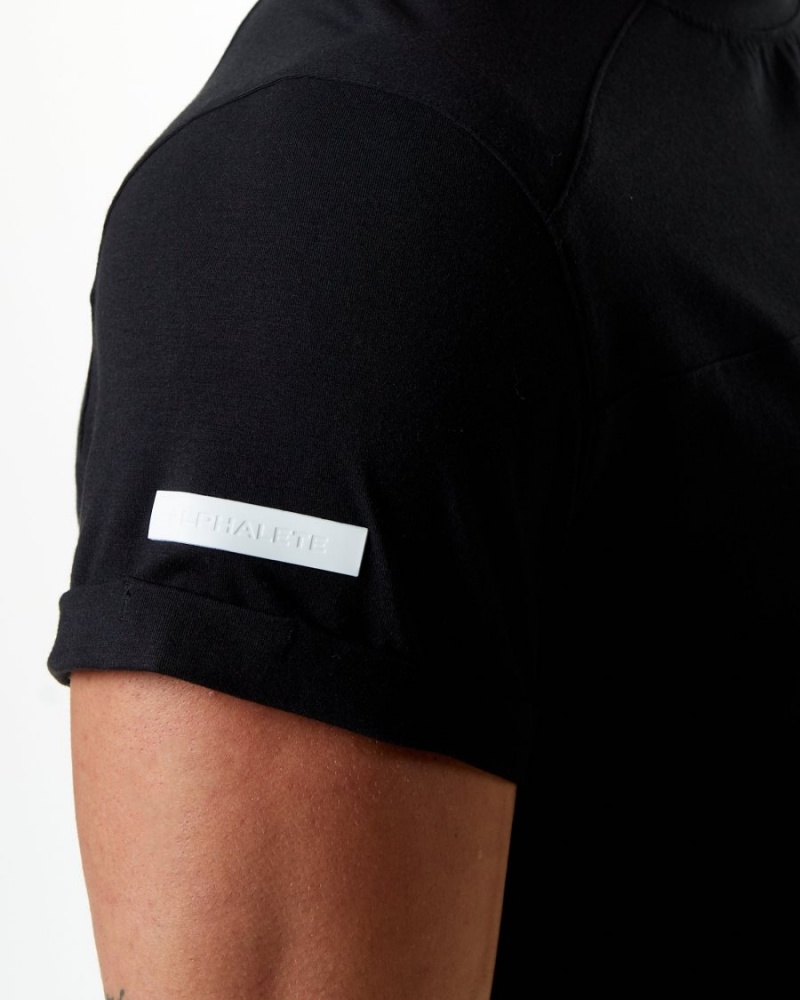 Chemises Alphalete Evo Pocket Tee Noir Homme | YJL-56774903