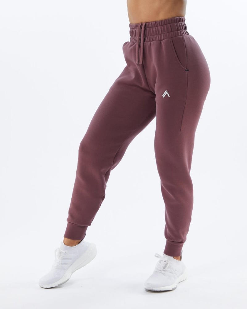 Pantalon Jogging Alphalete ELMTS Cuffed Jogger Mauve Femme | JNP-69166223